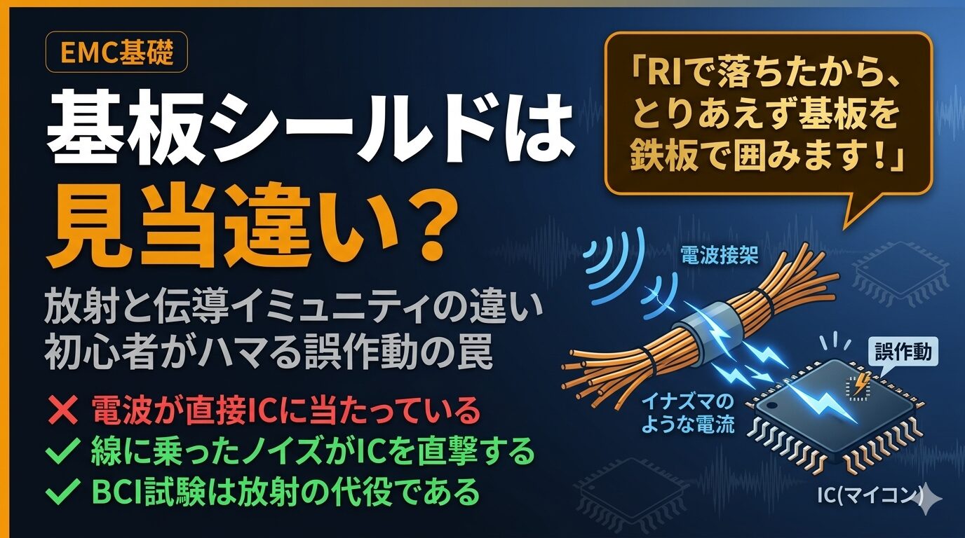 「放射と伝導イミュニティの違い」「初心者がハマる誤作動の罠」