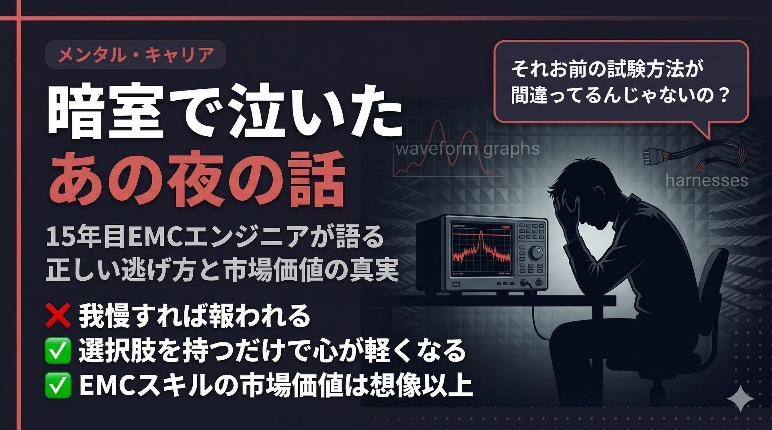15年目EMCエンジニアが語る正しい逃げ方と市場価値の真実