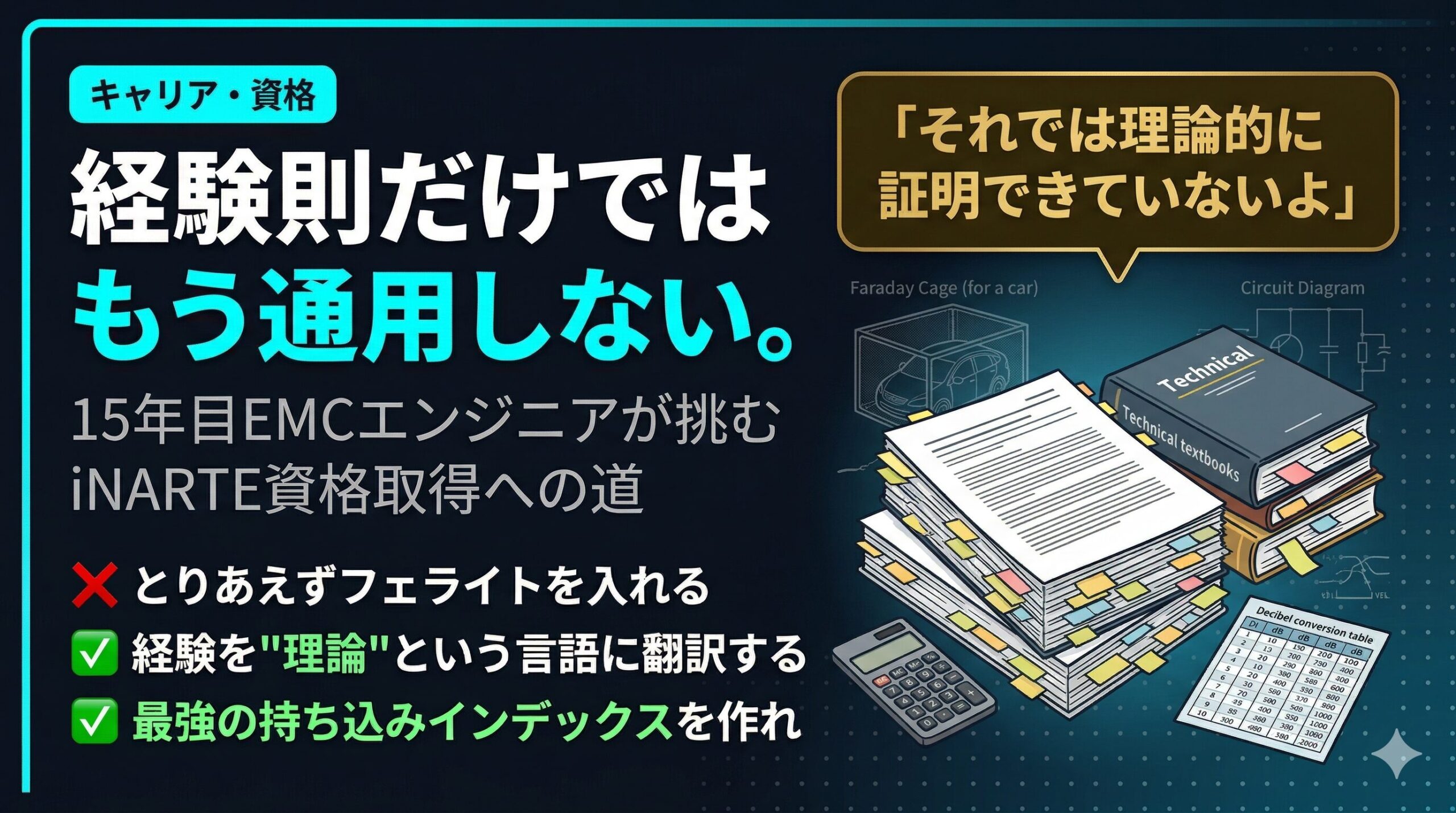 自分の経験だけでは通用しない。iNARTE資格が必要