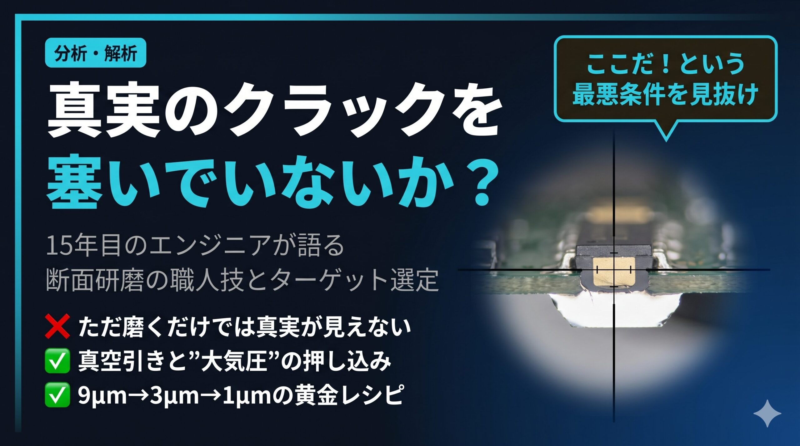 真実のはんだクラックをふさいでいないかのアイキャッチ画像